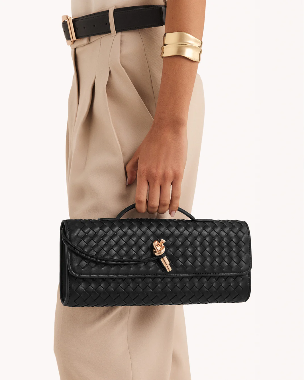 ALICE CLUTCH BAG - BLACK - Image 2