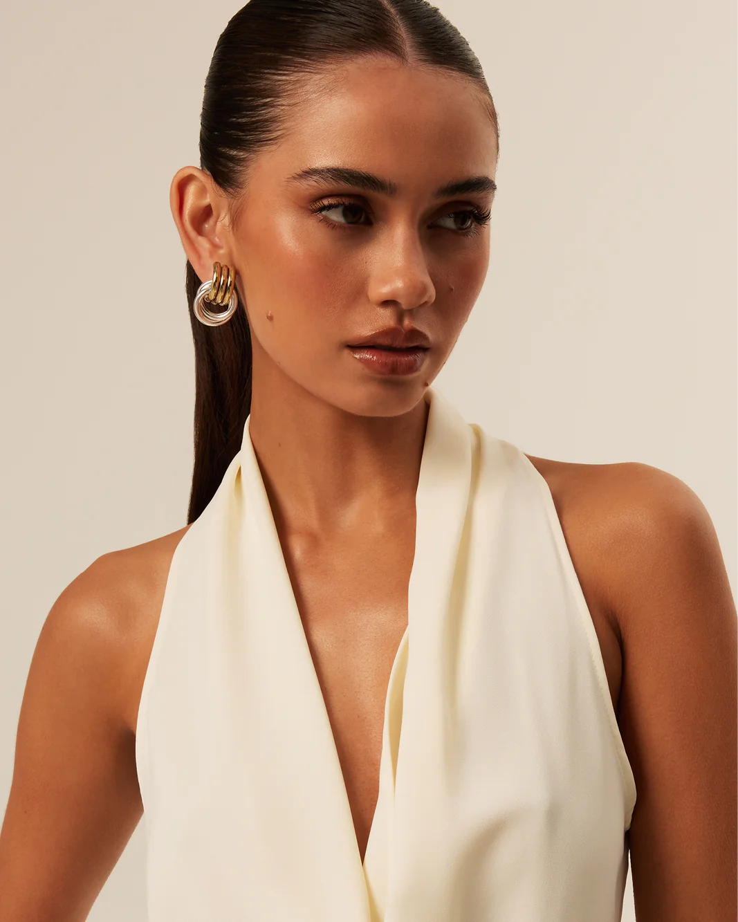 ANTHE EARRING - GOLD-SILVER - Image 4