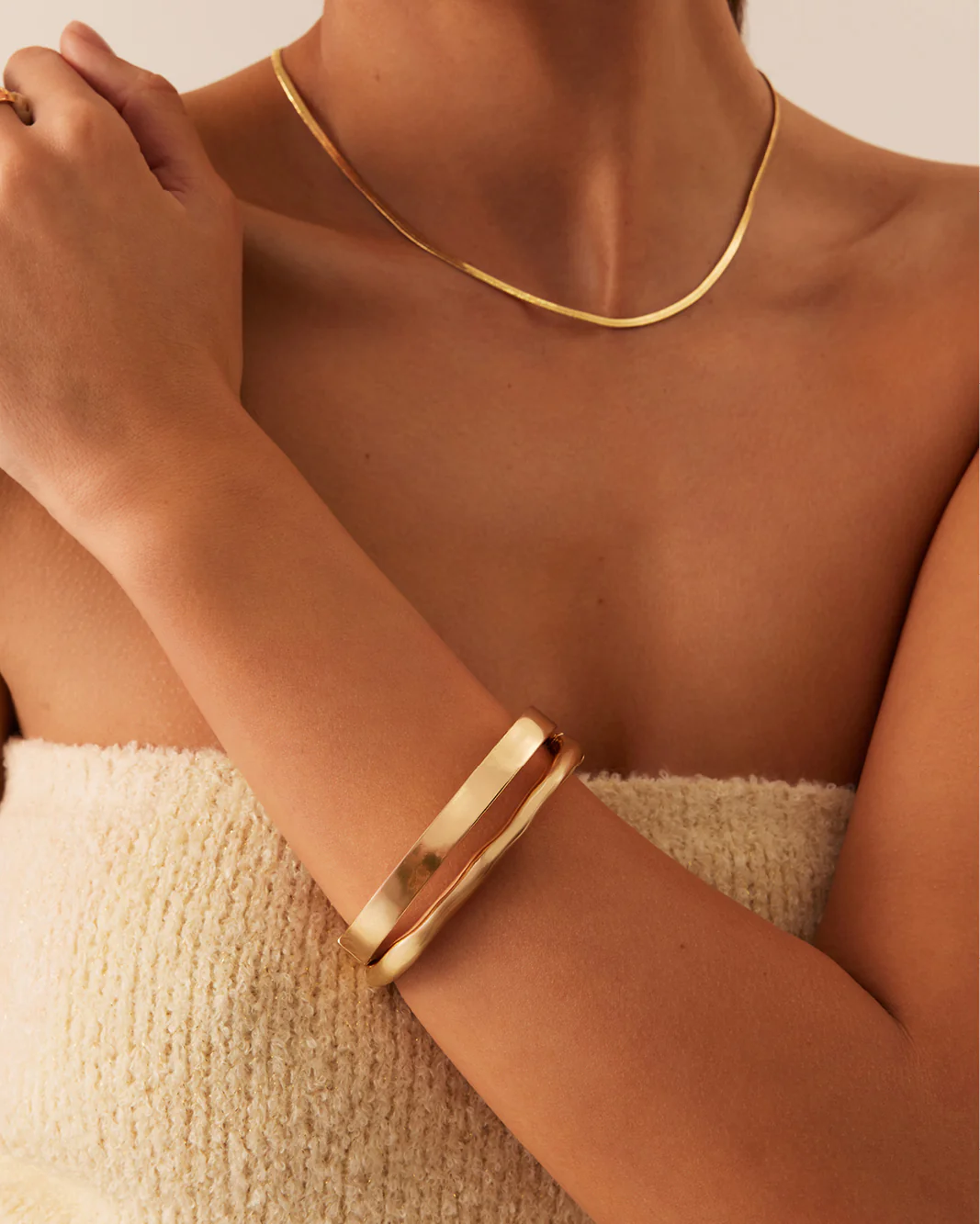 CARTER BANGLE 2 PACK - GOLD - Image 2