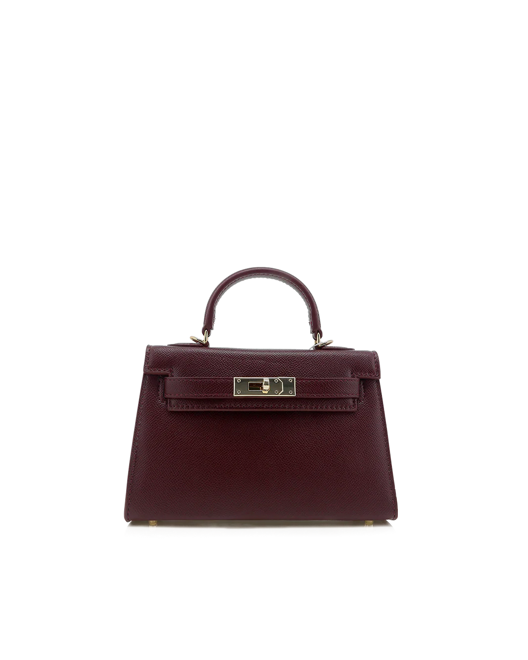 HARIETTE HANDLE BAG - BORDEAUX SAFFIANO