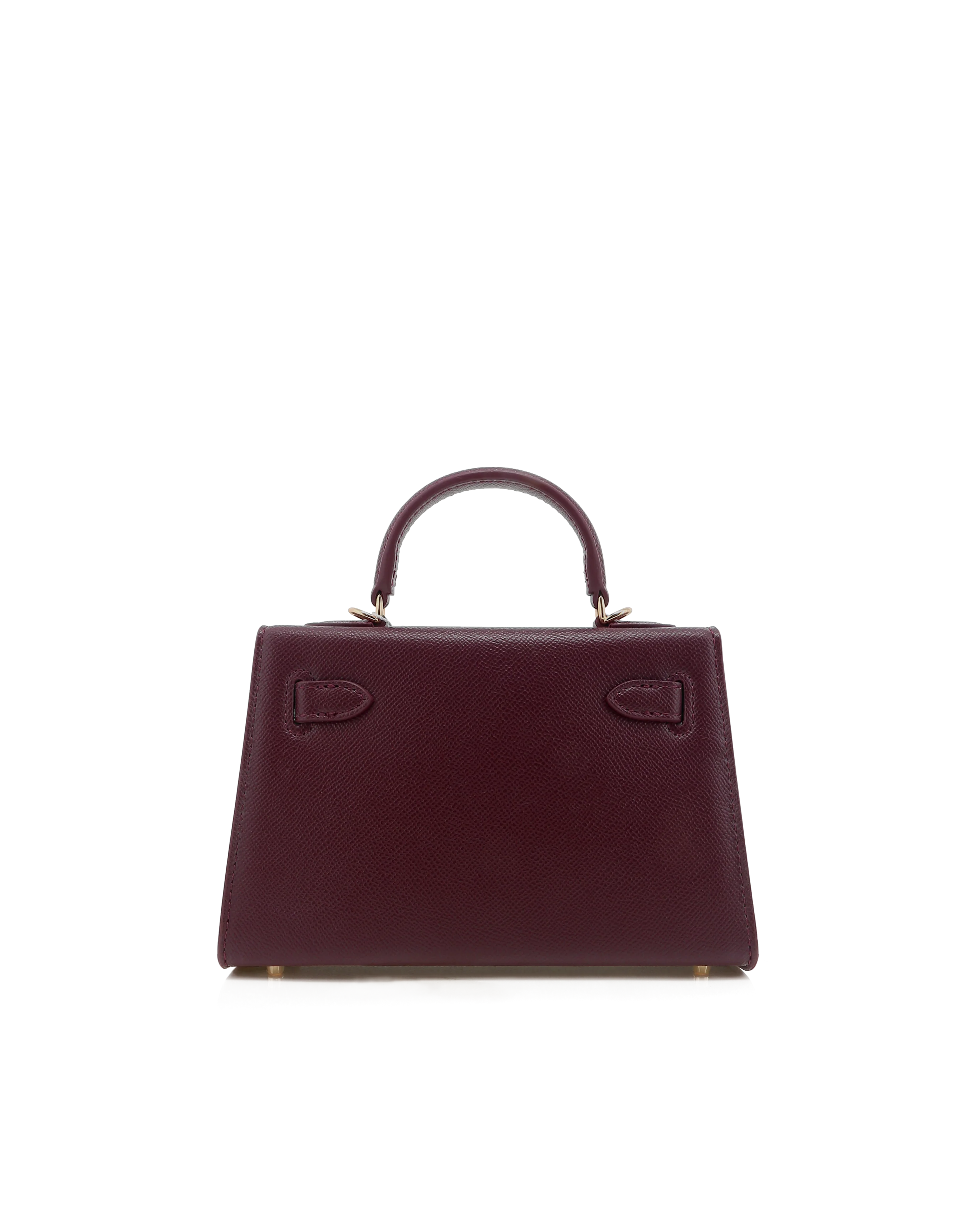 HARIETTE HANDLE BAG - BORDEAUX SAFFIANO - Image 7