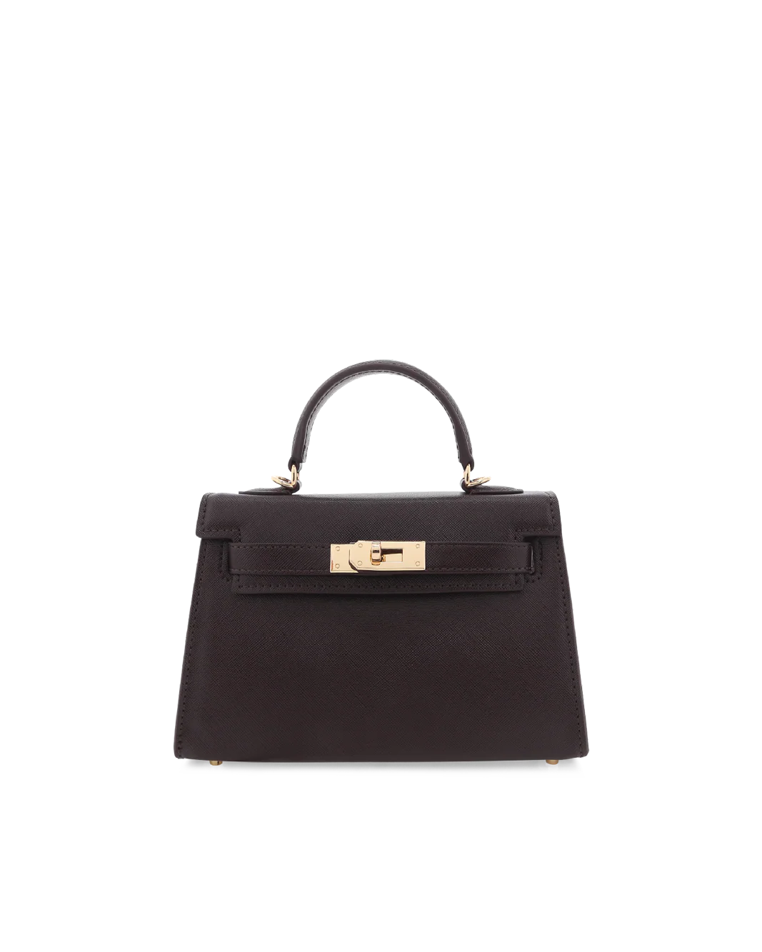 HARIETTE HANDLE BAG - DARK CACAO SAFFIANO