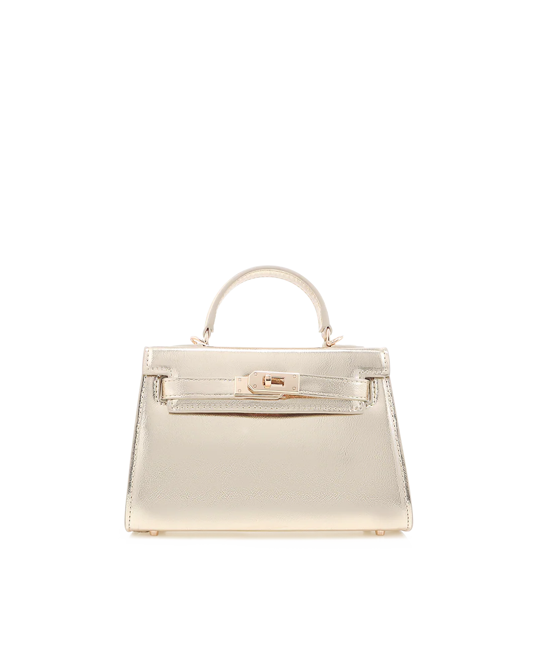 HARIETTE HANDLE BAG - GOLD METALLIC