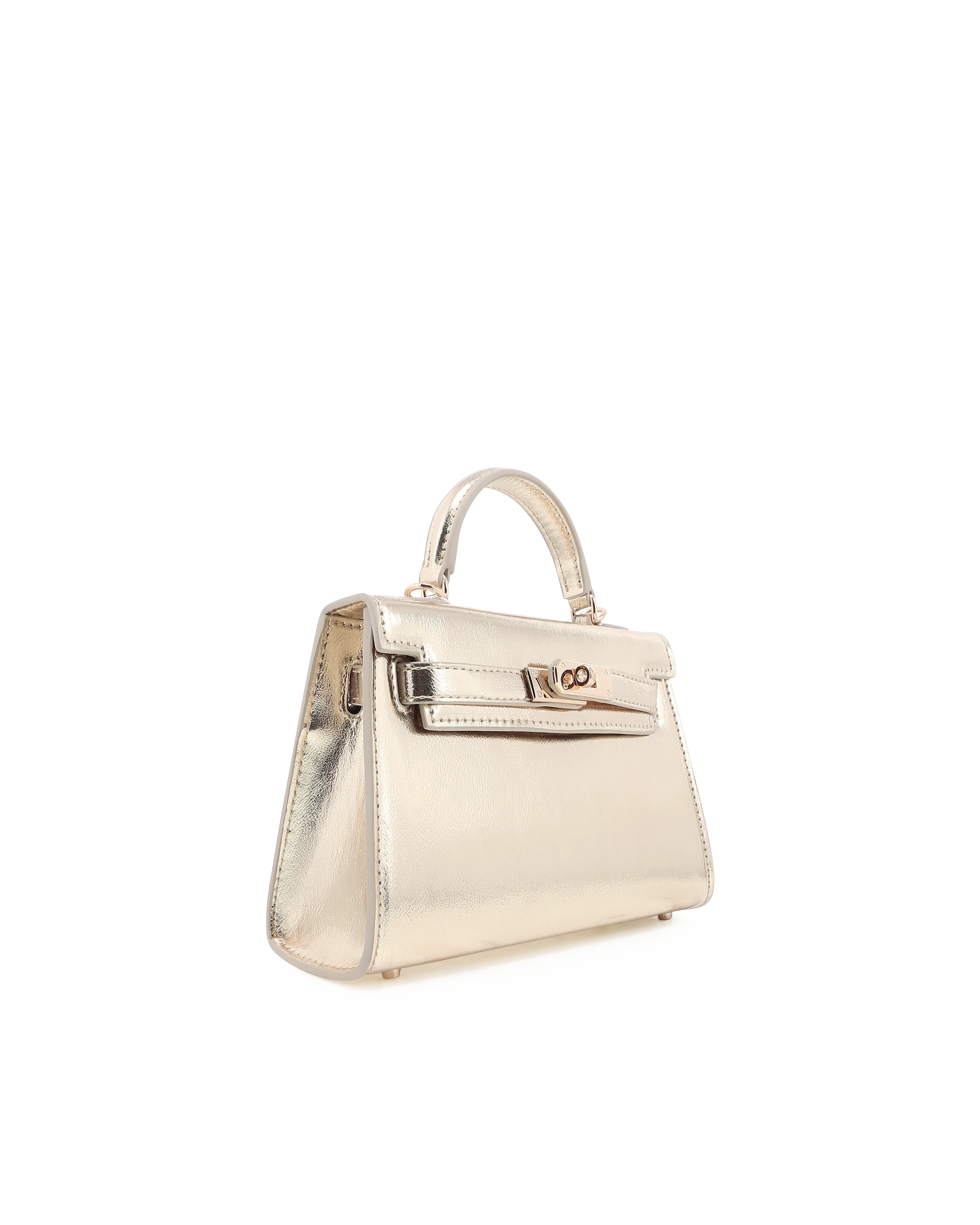 HARIETTE HANDLE BAG - GOLD METALLIC - Image 5