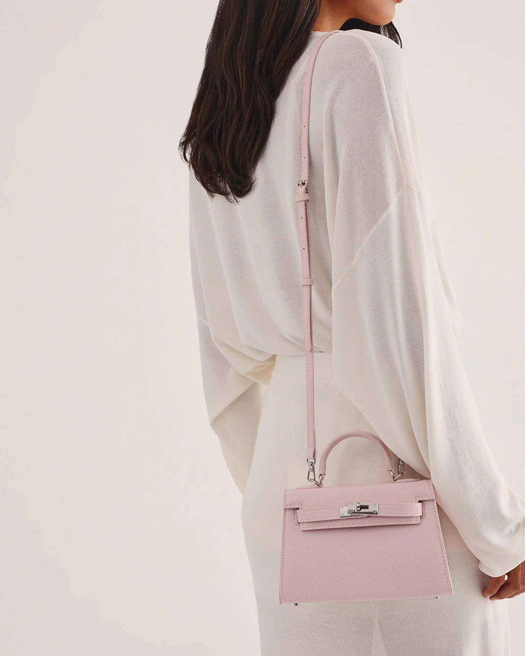 HARIETTE HANDLE BAG - PINK SAFFIANO - Image 4