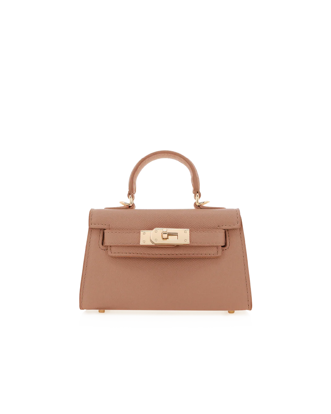 HARIETTE MINI HANDLE BAG - LIGHT TAN SAFFIANO SHINE