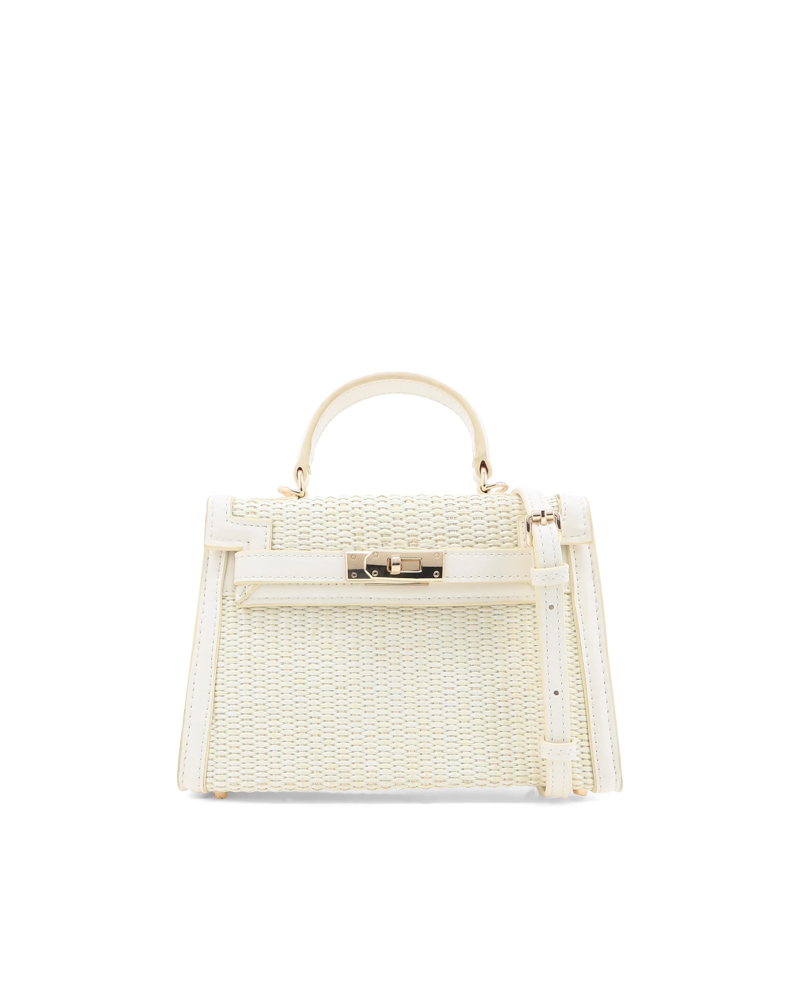 HARIETTE RAFFIA HANDLE BAG - CREAM RAFFIA-BONE - Image 3