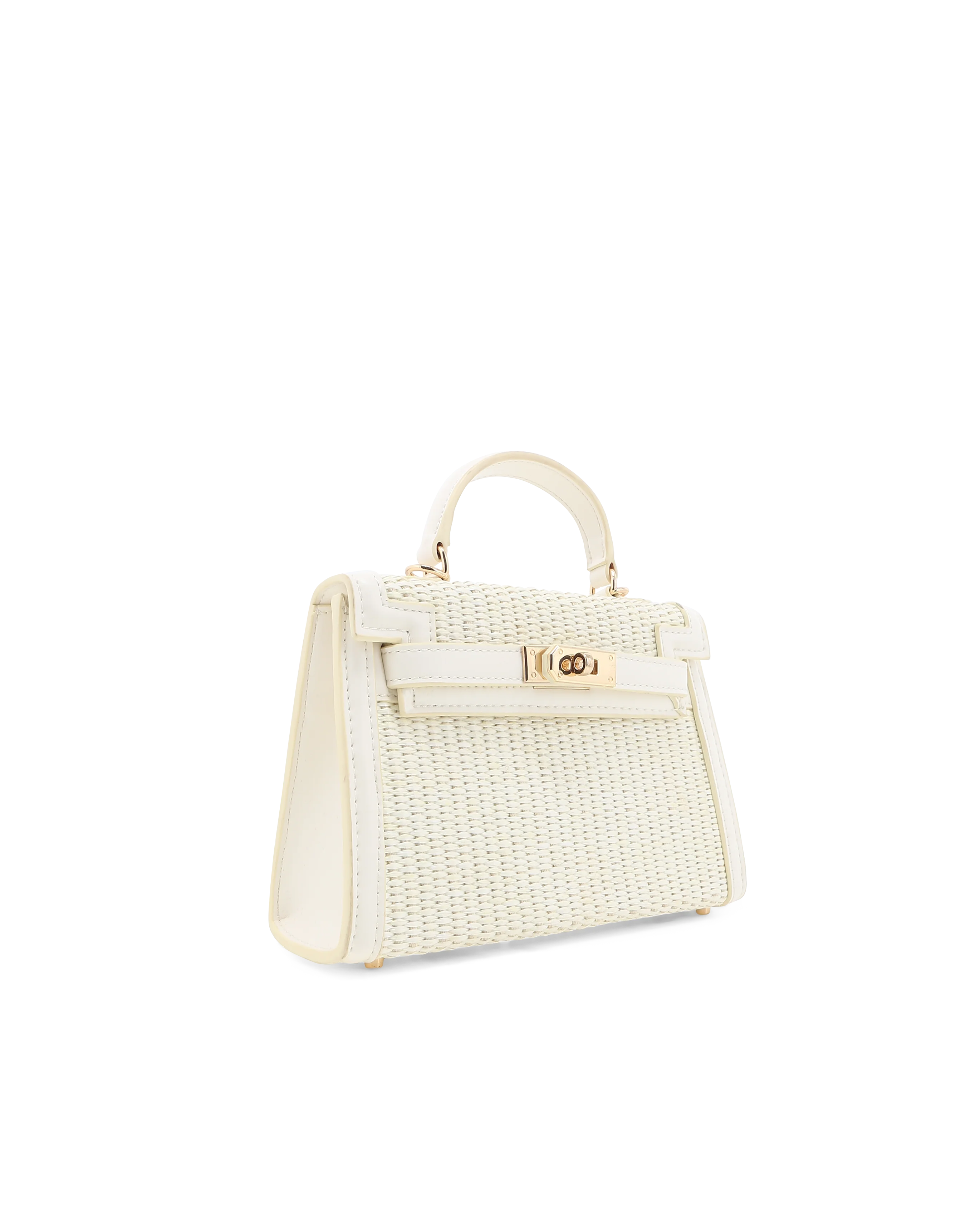 HARIETTE RAFFIA HANDLE BAG - CREAM RAFFIA-BONE - Image 4