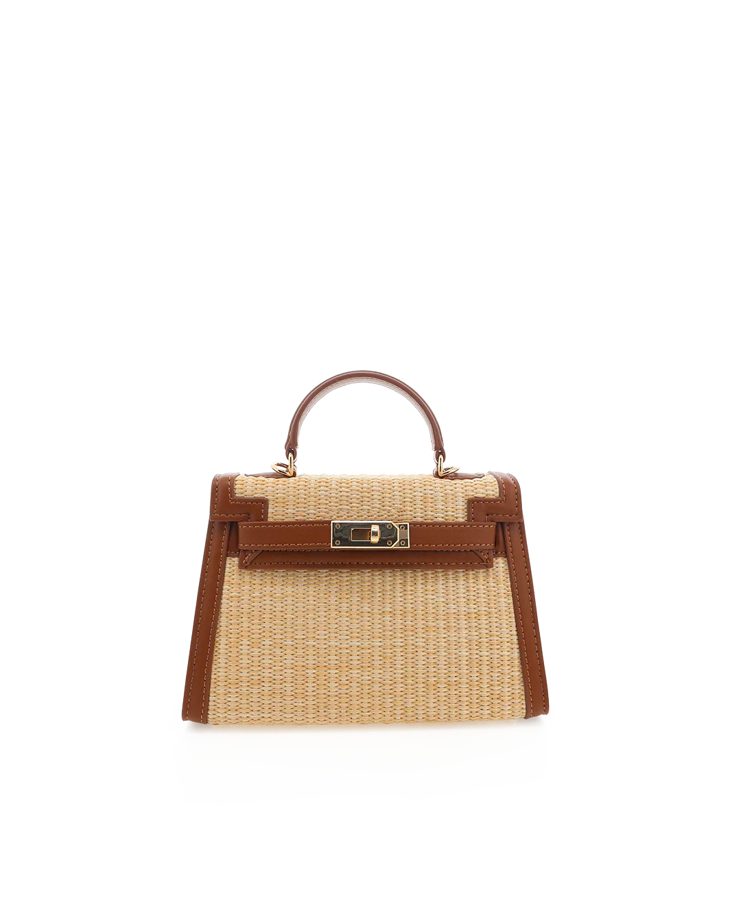 HARIETTE RAFFIA HANDLE BAG - NATURAL RAFFIA-TAN