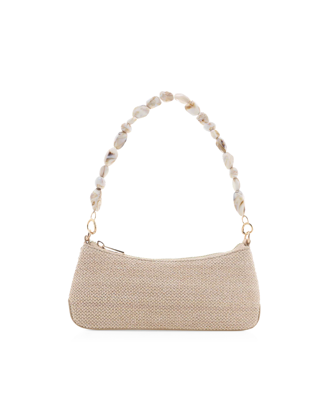 JAMIE SHOULDER BAG - NATURAL RAFFIA-BONE