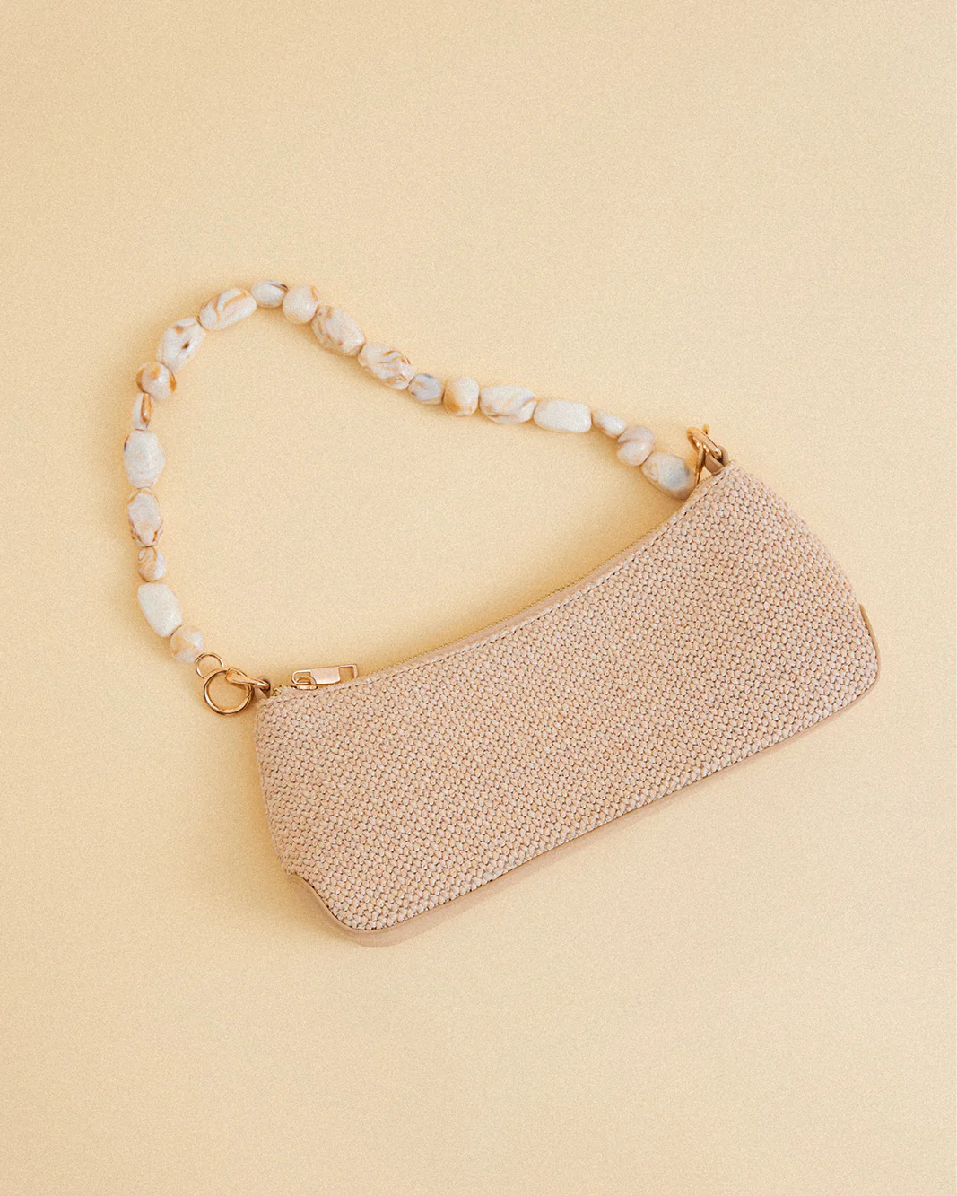 JAMIE SHOULDER BAG - NATURAL RAFFIA-BONE - Image 4