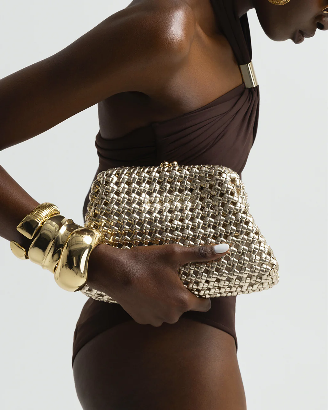 MADELINE CLUTCH BAG - GOLD METALLIC - Image 3