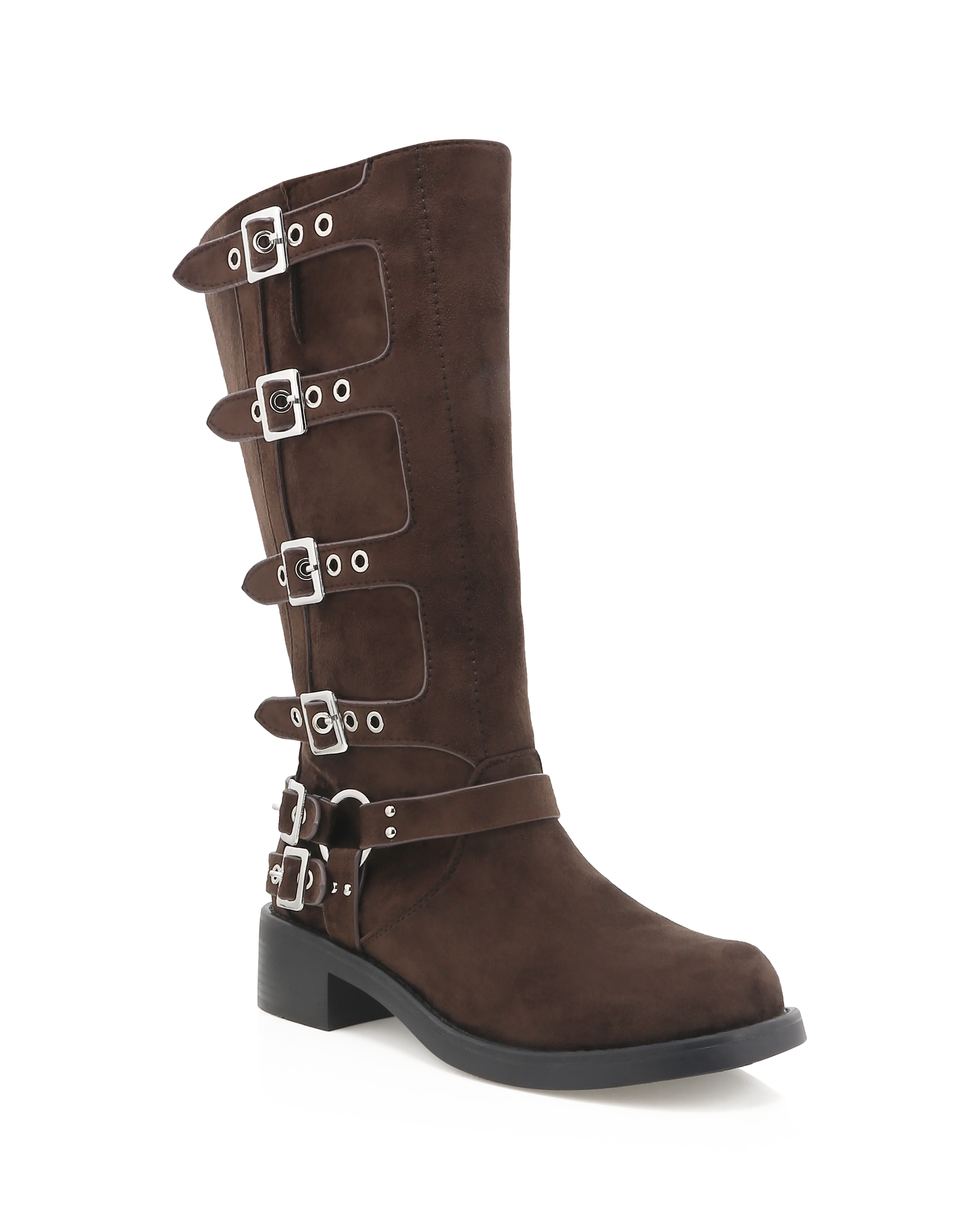 OSHEA CURVE - DARK CACAO SUEDE-SILVER - Image 6